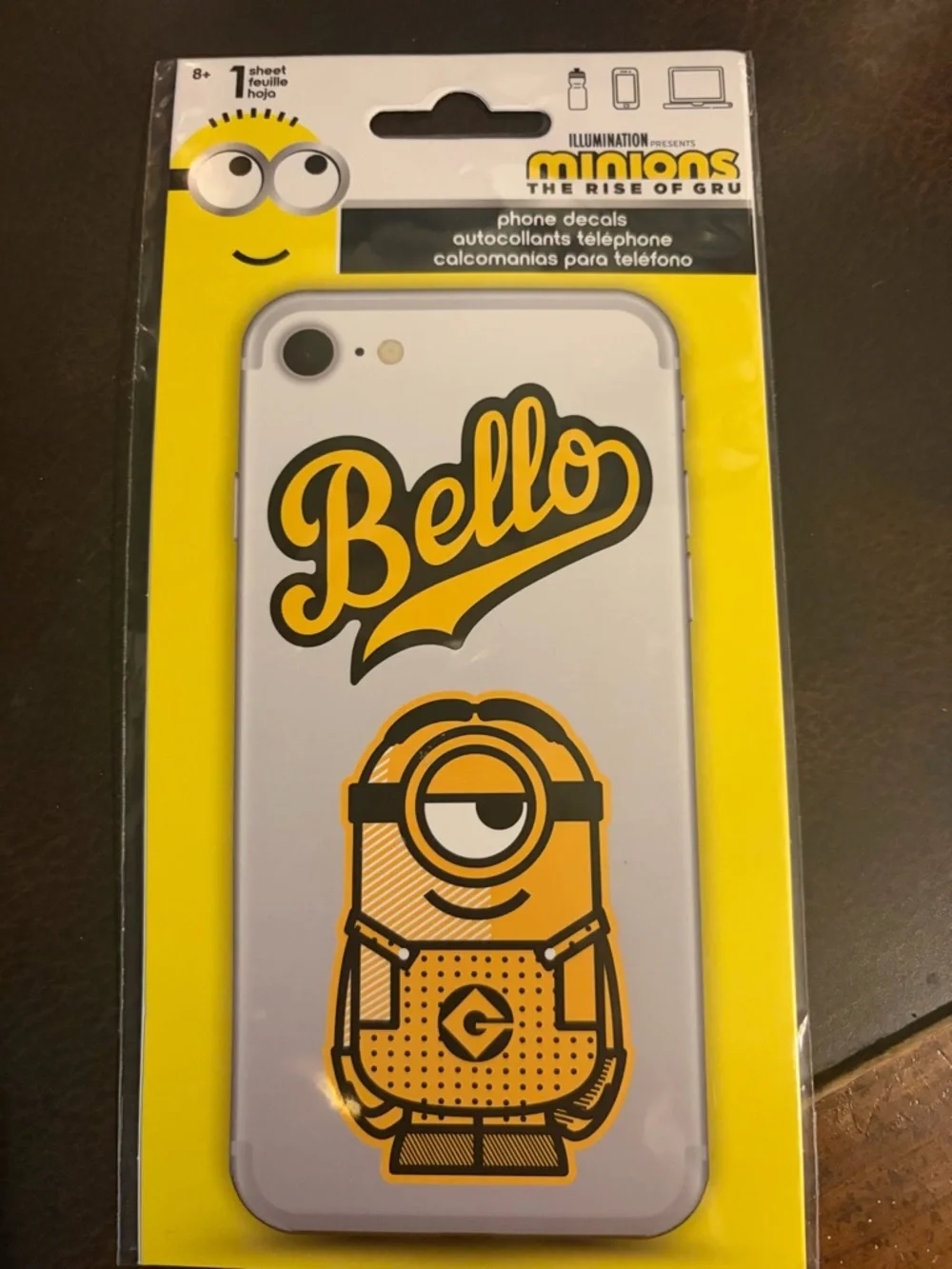 Universal Bello Minion Vinyl Sticker Set - Yellow & Black